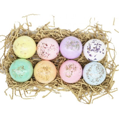 8PCS SPA  Bath Bomb Gift Set Private Label Fizzy Bath Bomb with Dried Flower Christmas Gift