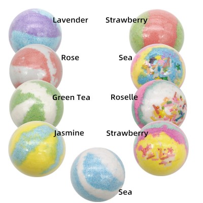 Customized Fizzy Bath Balls Fragrant Organic Natural Essential Oil SPA OEM Private Label Bath Salt Bath Bomb