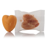 heart shaped orange hotel soap