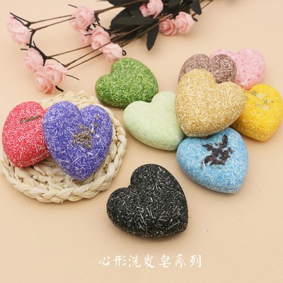 natural Shouwu extract handmade heart shape shampoo bar factory supply